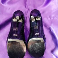 42D Buffalo London Черни лачени обувки с висок ток , снимка 8 - Дамски ежедневни обувки - 45431132