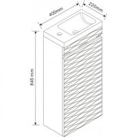 Долен стоящ PVC шкаф за баня ICP 3979, снимка 3 - Шкафове - 45205111
