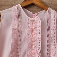 Розова рокля памучна материя , снимка 2 - Рокли - 45687117