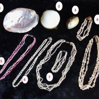 Колиета от речни перли и голяма седефена мида-кутия седеф и др, снимка 3 - Бижутерийни комплекти - 45854381