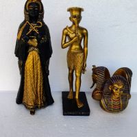 Египетски статуетки от смола ръчно рисувани маркирани, снимка 1 - Статуетки - 45637430