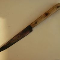 Български стар нож с надпис на него, снимка 1 - Ножове - 45483674
