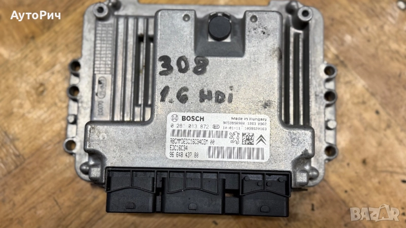 ECU Компютър Двигател  Peugeot 308 1.6HDi 90k.c. 2010г. / Пежо 308, снимка 1