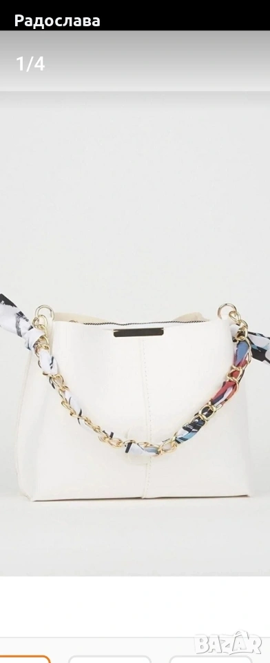 Дамска бяла чанта, снимка 1