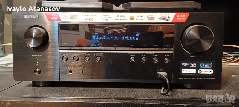 Рeсийвър Denon AVR-S960H с 4 колонки Mission M70, снимка 1