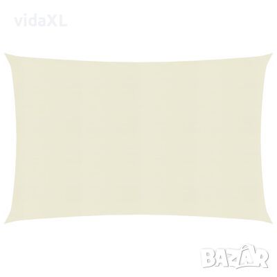vidaXL Платно-сенник, 160 г/м², кремаво, 5x6 м, HDPE（SKU:311191, снимка 1
