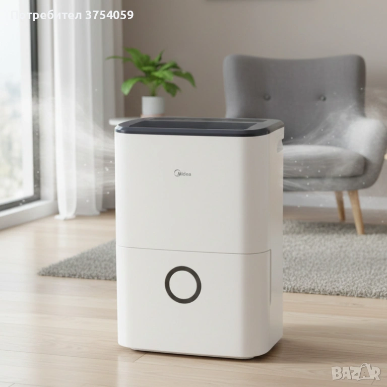 Влагоуловител Midea DF-20DEN7-WF – 20 л/24 ч, Smart Wi-Fi, за до 100 m³ (40 m²), R290, снимка 1