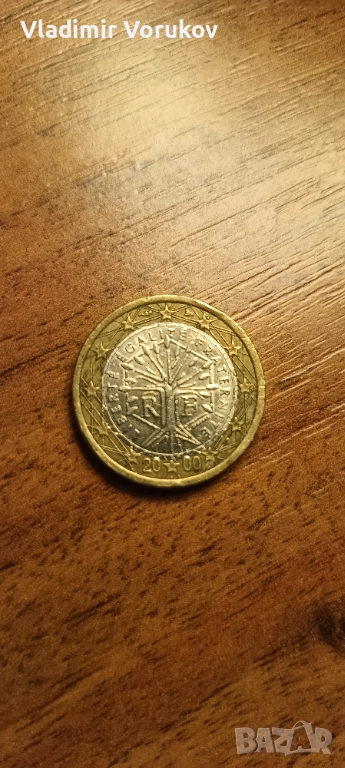 Евро монета Франция 2000 г., снимка 1
