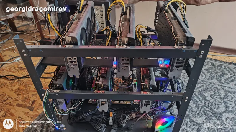 🔥Mining Rig - 6x RX 6800 | 199.5 MH/s on NiceHash KawPow 🔥 #MiningRig #GPUMining #RX6800, снимка 1