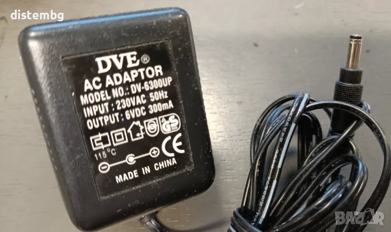 Адаптер  DVE Оригинално захранване DV-6300UP 6V 300mA з, снимка 1