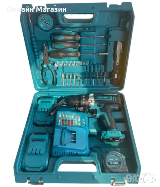 Нов Комплект акумулаторен винтоверт – 30 части, снимка 1