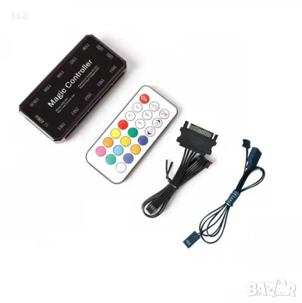 aRGB Kонтролер за вентилатори - Fan Hub 10+2 aRGB and Remote Control, снимка 1