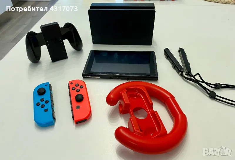 Nintendo Switch пълен комплект + 5 игри и кейс, снимка 1