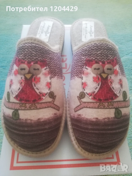 Красиви топли чехли с бухалче, НОВИ, 37 номер, снимка 1