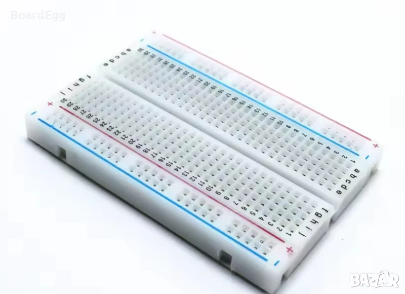 Бял мини Бредборд (Breadboard), снимка 1