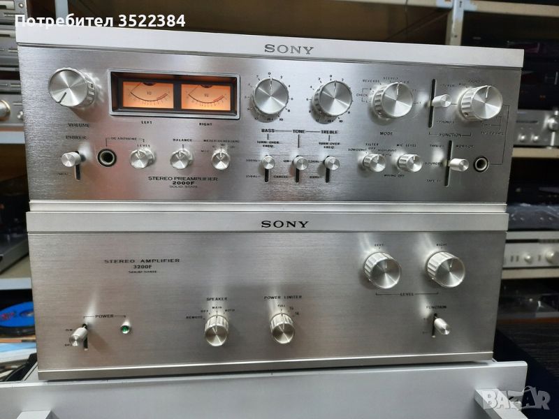 SONY 200f 3200f TOP END STEREO SET PREAMP & POWER AMP , снимка 1