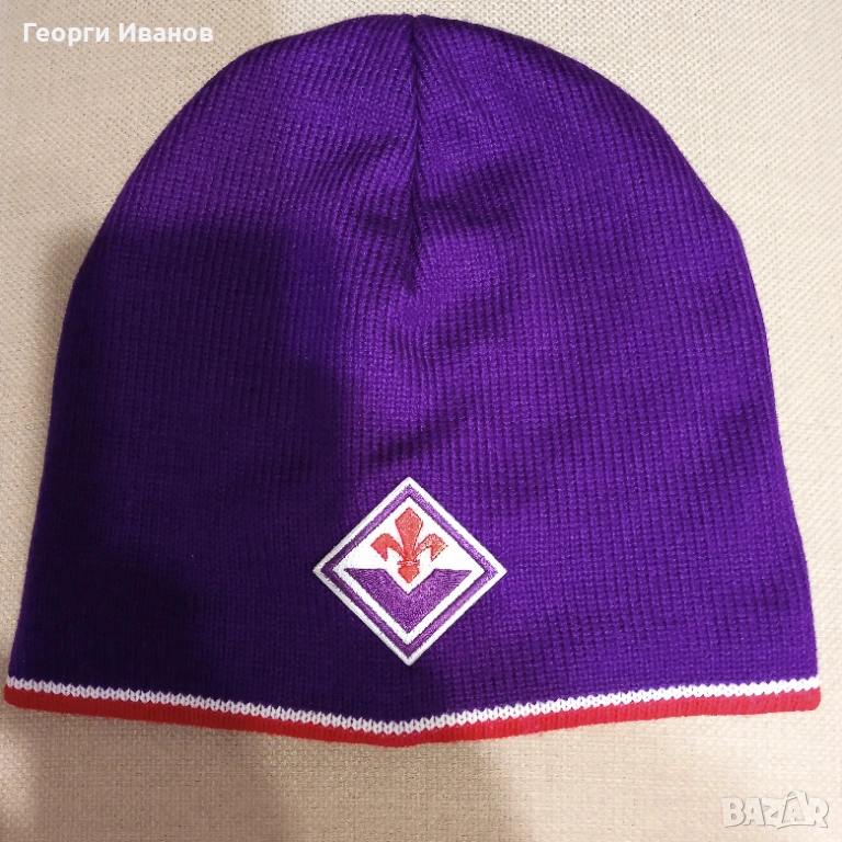 НОВА ФИОРЕНТИНА 100% Acrylic Made in Italy official product Fiorentina beanie, снимка 1