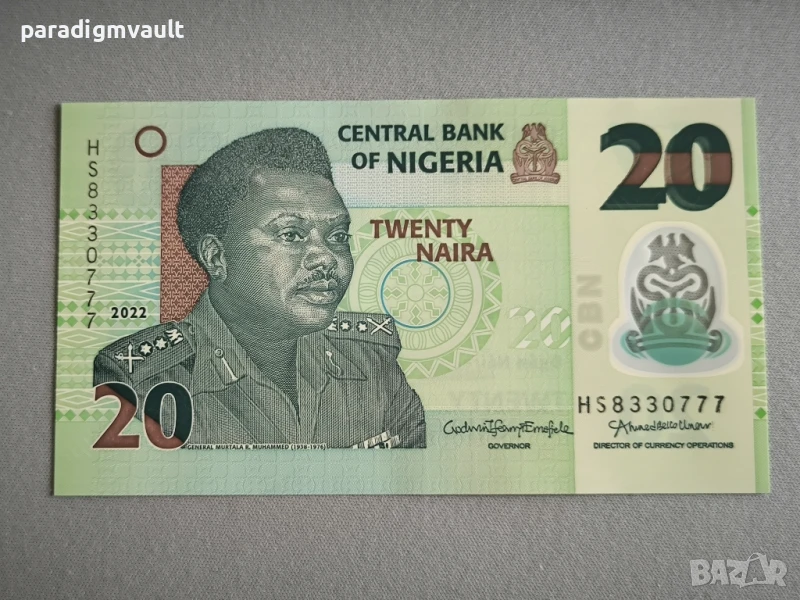 Банкнота - Нигерия - 20 найра UNC | 2022г., снимка 1