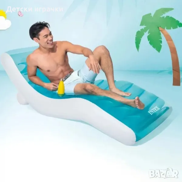 Надуваем шезлонг Splash Lounge, Intex, 191х99 см, син, снимка 1