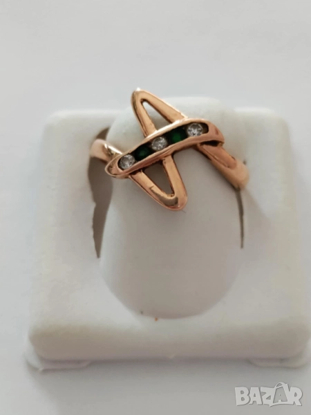 Златен пръстен 48838, снимка 1