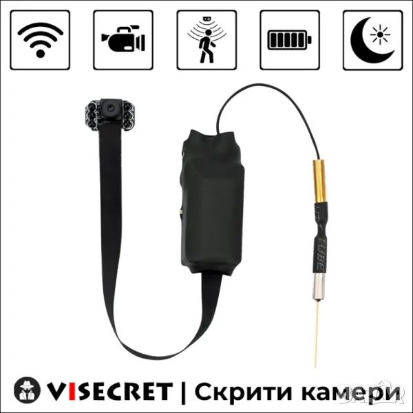 WiFi скрита камера с нощно виждане, снимка 1