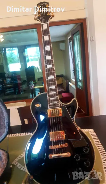 Китара Epiphone Les Paul Custom Ebony espirit, снимка 1