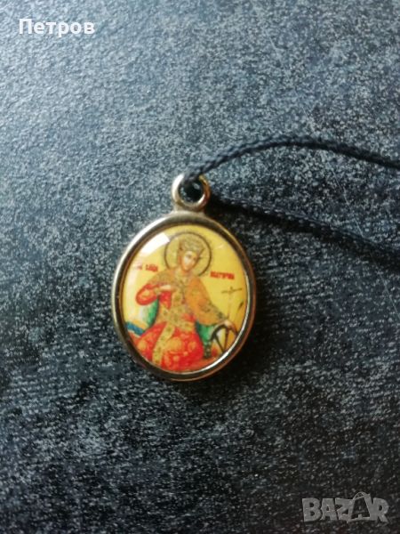 Медальон на Св. великомъченица Екатерина, снимка 1