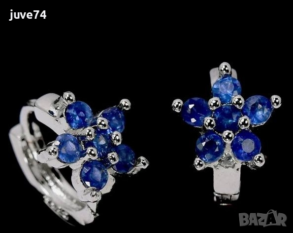 СРЕБЪРНИ ОБИЦИ СЪС САПФИРИ (АФРИКА), снимка 1