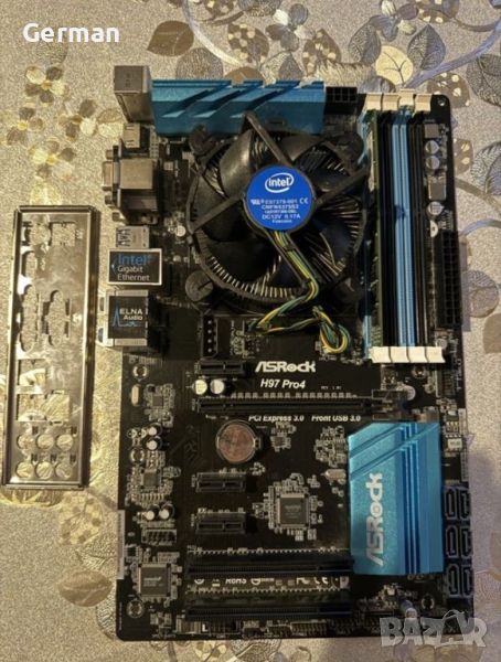 Дънна платка АsRock H97Pro4, socket LGA1150 i3-4160 3.60 GHz, RAM, снимка 1