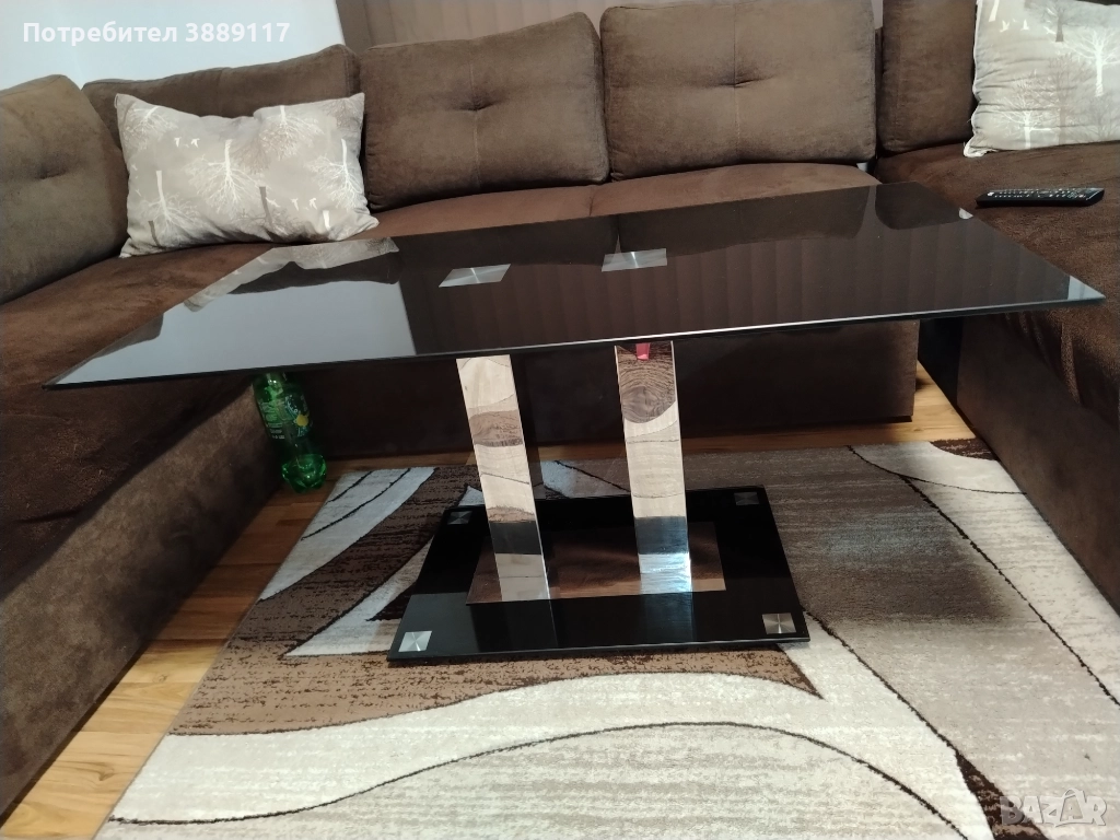 Стъклена холна маса, снимка 1