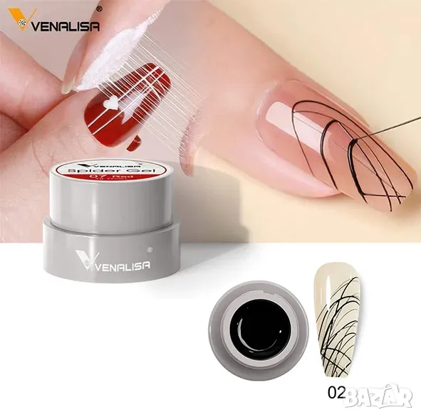 РАЗПРОДАЖБА! - Черен Спайдър гел Venalisa 5 ml, снимка 1