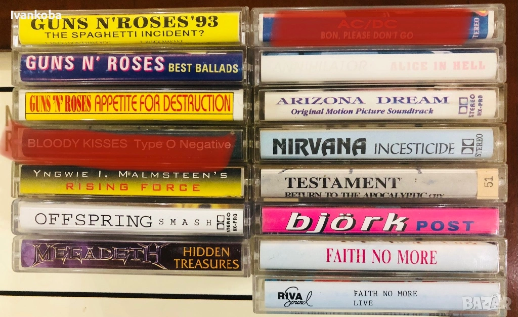 Аудио касети с рок и метъл от 80-те и 90-те, снимка 1