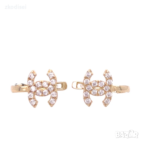 Златни обеци 1,12гр. 14кр. проба:585 модел:33067-6, снимка 1