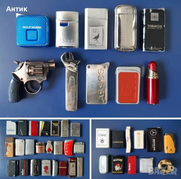 Колекция Стари Метални Запалки 45 Броя / Marlboro Assos Muratti Camel Jeneral L&М, снимка 1