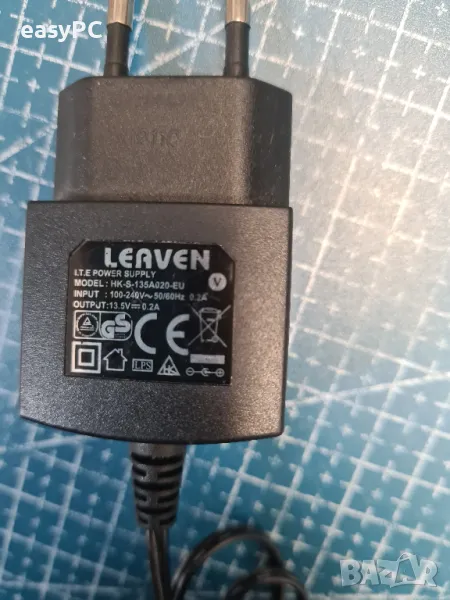 Оригинален захранващ адаптер LEAVEN HK-S-135A020-EU 13.5V 0.2A , снимка 1