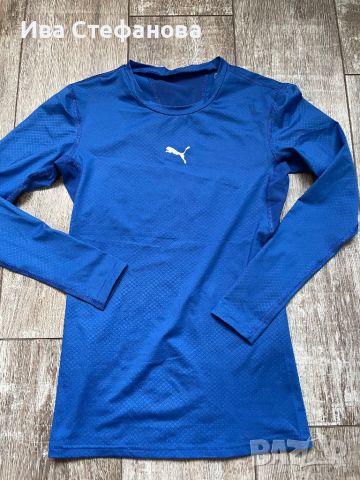 Нова оригинална спортна синя еластична блуза Puma Пума , снимка 5 - Спортни екипи - 45530021