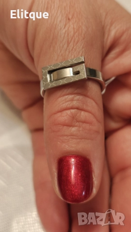 Уникален пръстен от медицинска стомана gucci, снимка 4 - Пръстени - 52895119