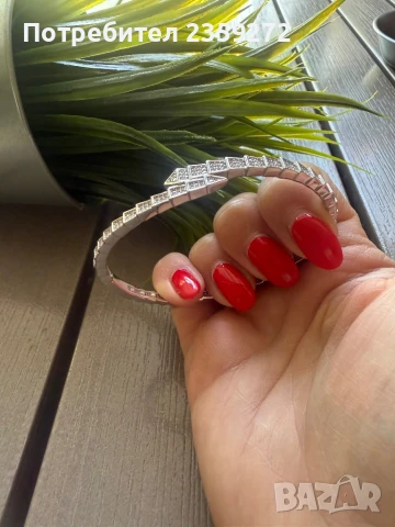 Сребърна гривна, снимка 2 - Гривни - 50467727