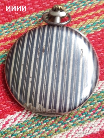 Сребърен джобен часовник с ниело LONGINES, снимка 2 - Антикварни и старинни предмети - 52559158