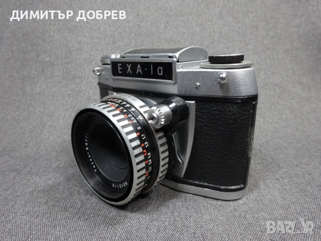 СТАР РЕТРО СОЦ ГДР DDR SLR ФОТОАПАРАТ EXA IA С ШАХТОВ ВИЗЬОР + CARL ZEISS TESSAR, снимка 3 - Фотоапарати - 53943211
