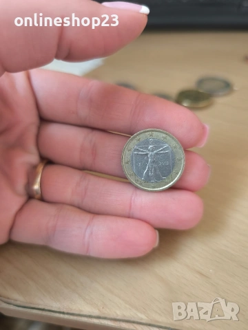 Монета от 1 евро Италия 2002г 