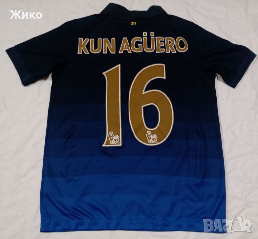 Манчестър Сити 2014 оригинална футболна тениска NIKE фланелка за футбол с номер 16 KUN AGUERO
