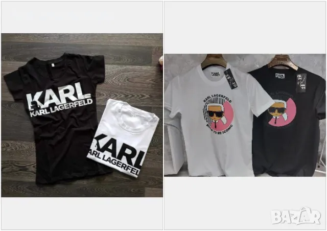 Karl Lagerfeld Дамска Тениска👚Дамска Блуза С Къс Ръкав Карл Лагерфелд-Различни Цветове Код LFS362, снимка 1