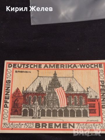 Банкнота НОТГЕЛД 100 пфенинг 1923г. Германия перфектно състояние за КОЛЕКЦИОНЕРИ 45005, снимка 6 - Нумизматика и бонистика - 45582363