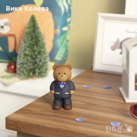 силиконов молд: Мече в костюм, снимка 2 - Форми - 52964970