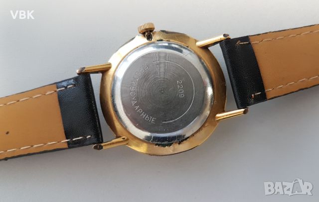 Восток / Wostok Watch USSR - 18 jewels mechanical 2209 Gold plated 20 мк, снимка 7 - Мъжки - 45568647