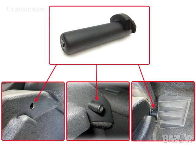 Монтажен щифт за кора на багажник на Opel Astra H, снимка 4 - Части - 52288841