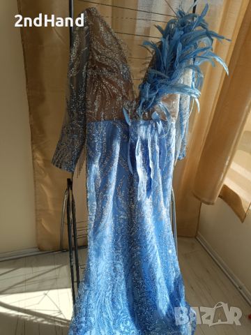 Официална рокля с пера, снимка 3 - Рокли - 45899364