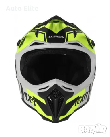 Мотокрос каска ACERBIS PROFILE 5 BLACK/FLUO YELLOW  58397, снимка 2 - Аксесоари и консумативи - 49520028