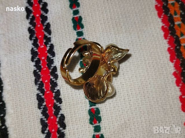 Дамски пръстен с перли, снимка 10 - Антикварни и старинни предмети - 46446968